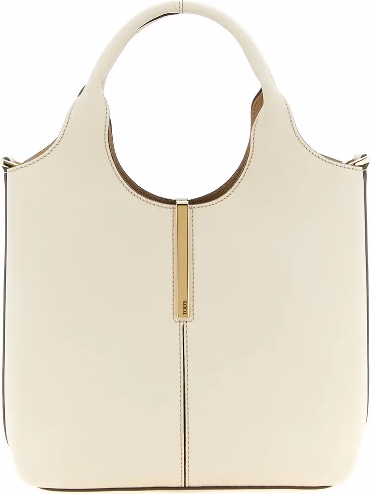 Tod's White Calfskin Tote Bag