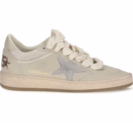 Golden Goose Beige Calf Leather Bos Taurus Low Top Sneakers