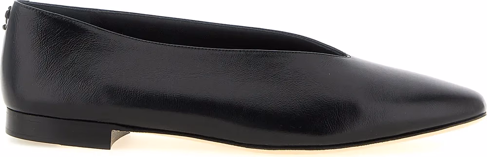 Jimmy Choo Black Leather Ballet Flats