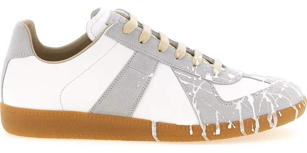 Maison Margiela Gray Calfskin Low Top Sneakers