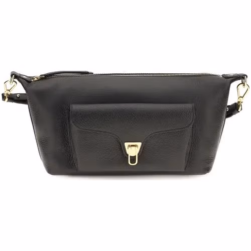 Coccinelle Black Calf Leather Bos Taurus Shoulder Bag