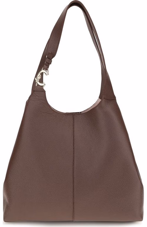 Coccinelle Brown Calf Leather Bos Taurus Shoulder Bag