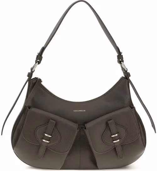 Coccinelle Brown Calf Leather Bos Taurus Shoulder Bag