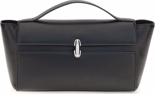 Savette Black Calf Leather Bos Taurus Clutch Bag