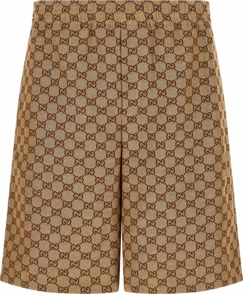 Gucci Beige Linen Bermuda Shorts