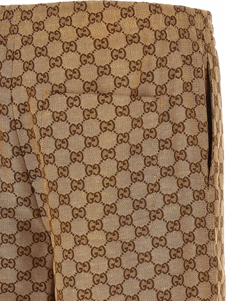 Gucci Beige Linen Bermuda Shorts