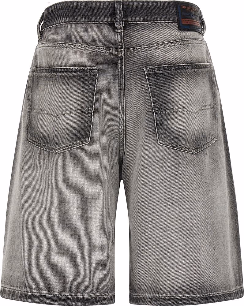 Diesel Gray Cotton Bermuda Shorts