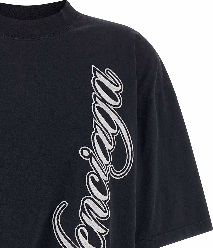 Balenciaga Black Cotton T-Shirt