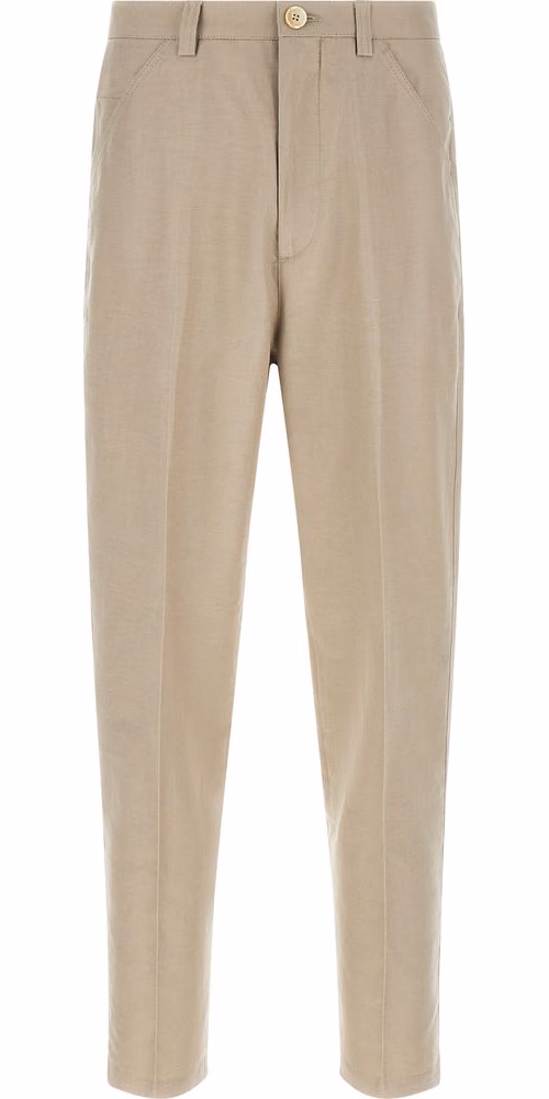 Brunello Cucinelli Brown Cotton Casual Pants