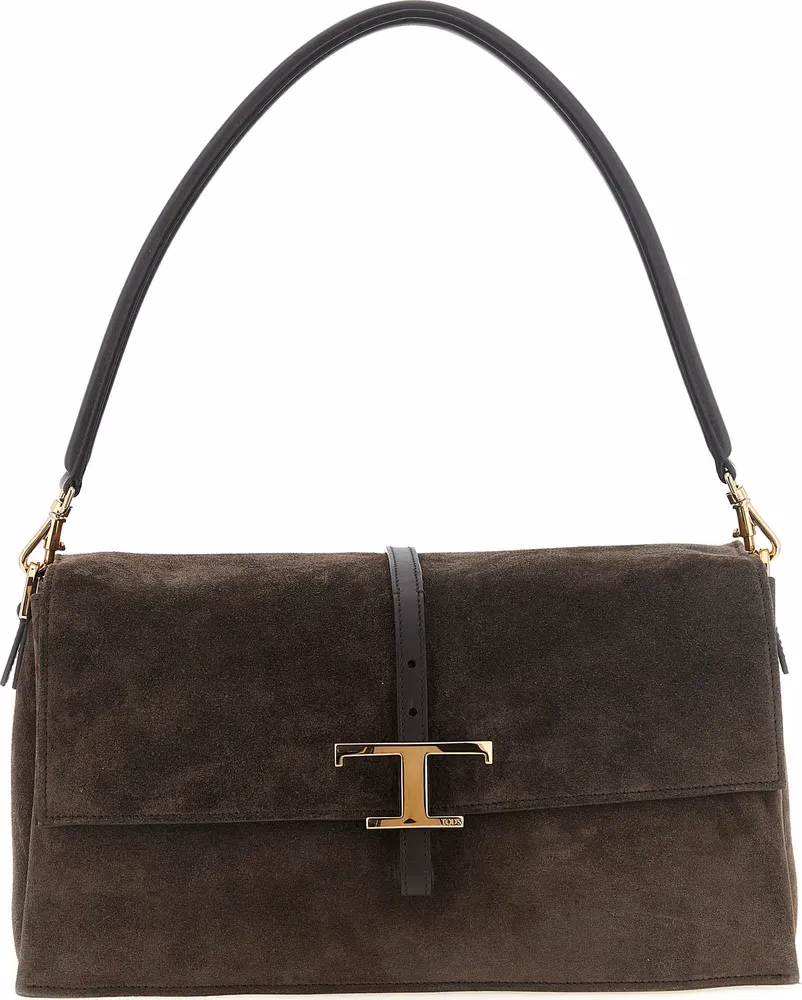 Tod's Brown Calfskin Shoulder Bag