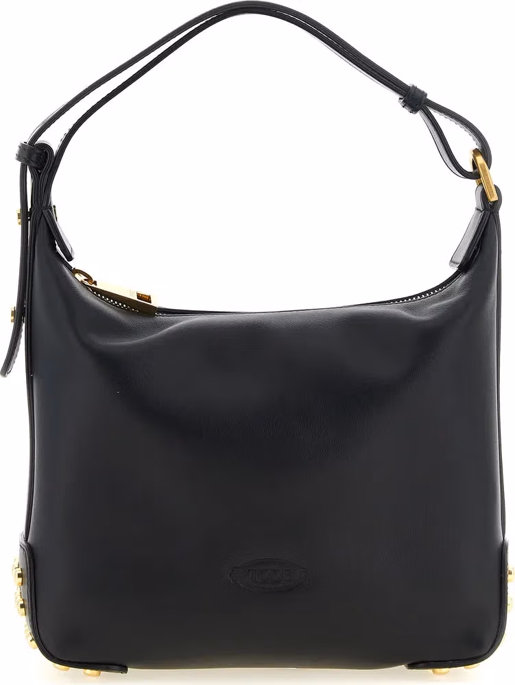 Tod's Black Calfskin Shoulder Bag