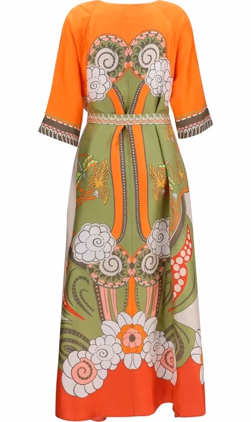 La Double J Multicolor Silk Casual Dress