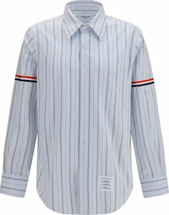 Thom Browne Blue Cotton Dress Shirt
