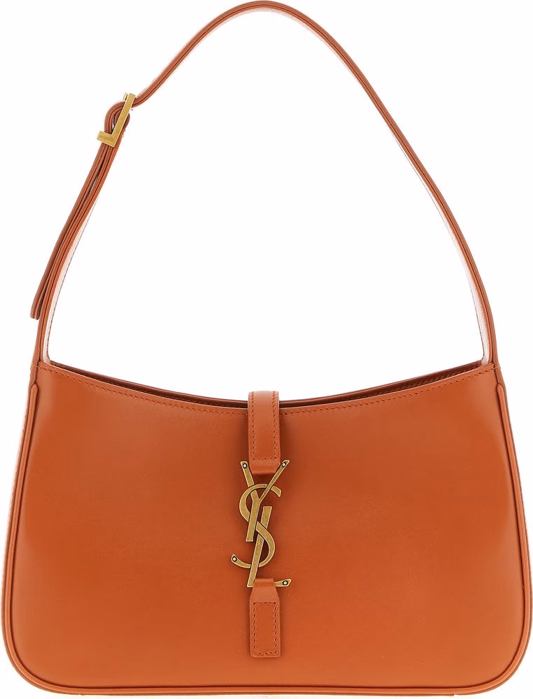Saint Laurent Orange Calfskin Shoulder Bag