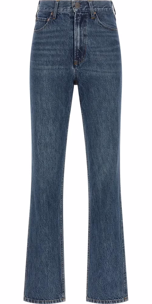 CO Blue Cotton Flared Jeans