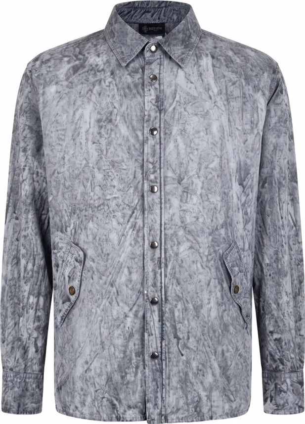 Mr&Mrs Italy Grey Viscose Men Shirt