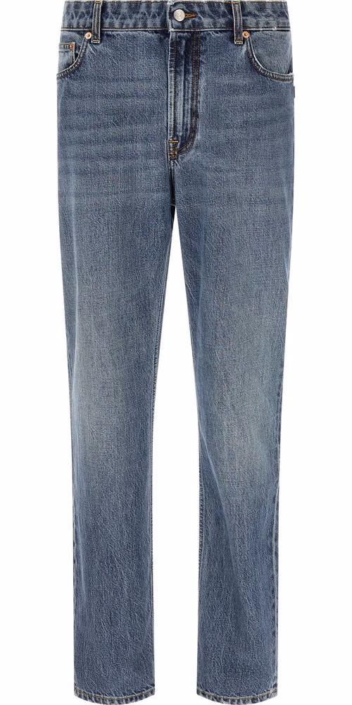 Department 5 Blue Cotton Relaxed Fit Jeans