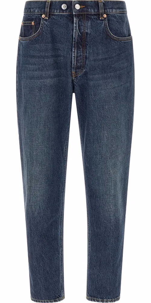 Department 5 Blue Cotton Tapered Jeans