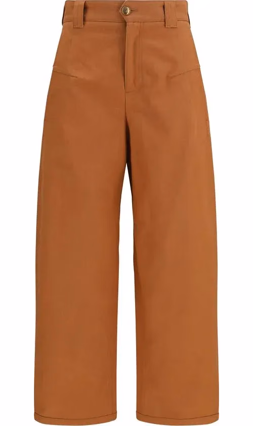Chloé Orange Cotton Casual Pants