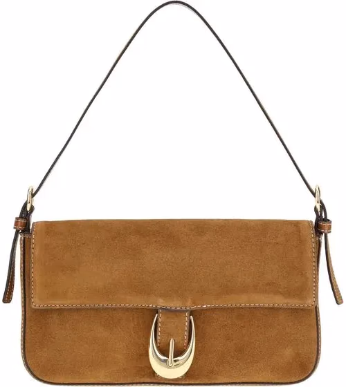 Staud Brown Calf Leather Bos Taurus Shoulder Bag