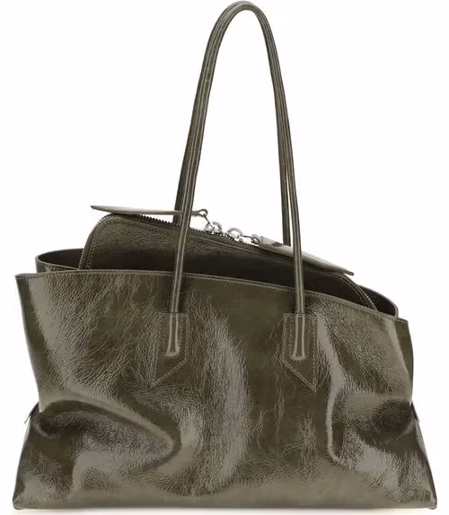The Attico Bicolor Calf Leather Bos Taurus Shoulder Bag