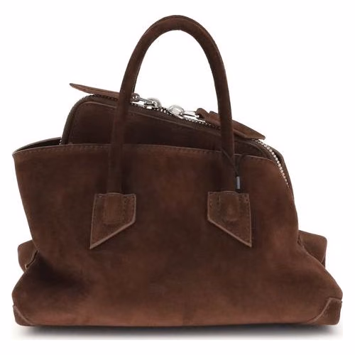 The Attico Brown Calf Leather Bos Taurus Shoulder Bag