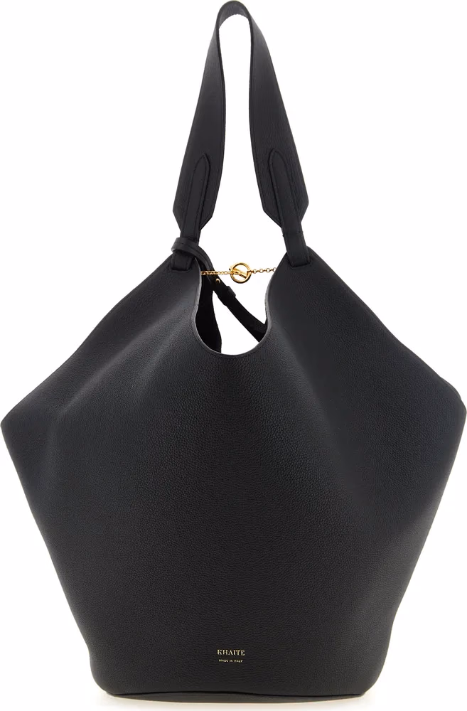 Khaite Black Calfskin Tote Bag