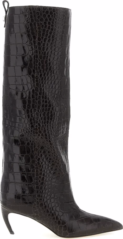 The Attico Brown Bovine Leather Over The Knee