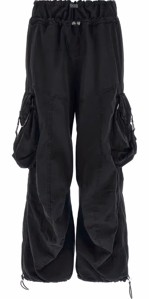 The Attico Black Cotton Cargo Pants