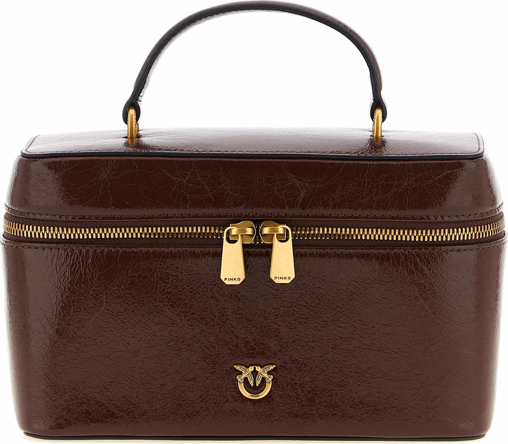 PINKO Brown Calfskin Handbag