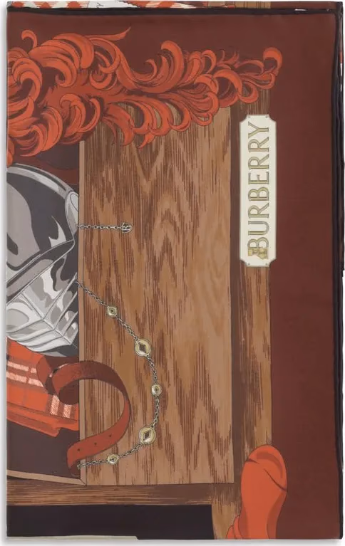 Burberry Brown Silk Scarf