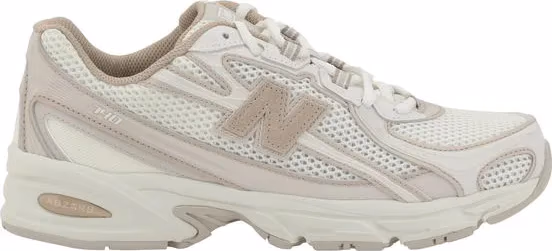 New Balance White Fabric Athletic Sneakers
