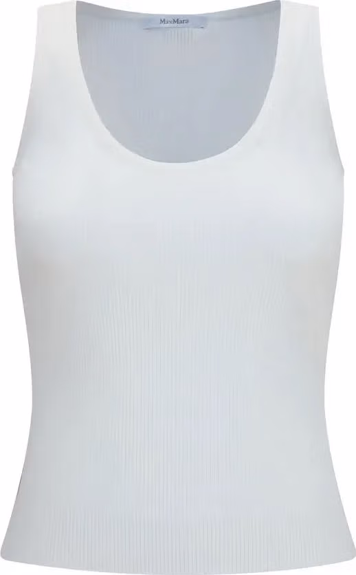 Max Mara White Viscose Tank Tops