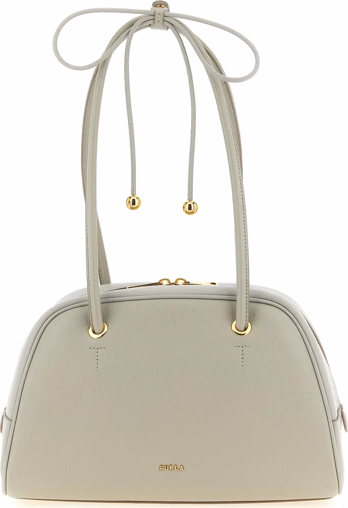 Furla Gray Calfskin Handbag