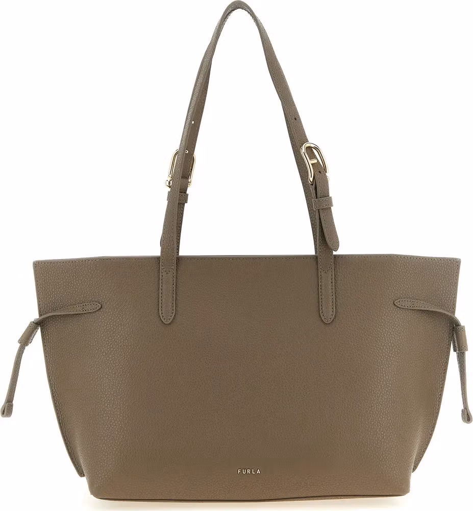 Furla Gray Calfskin Tote Bag