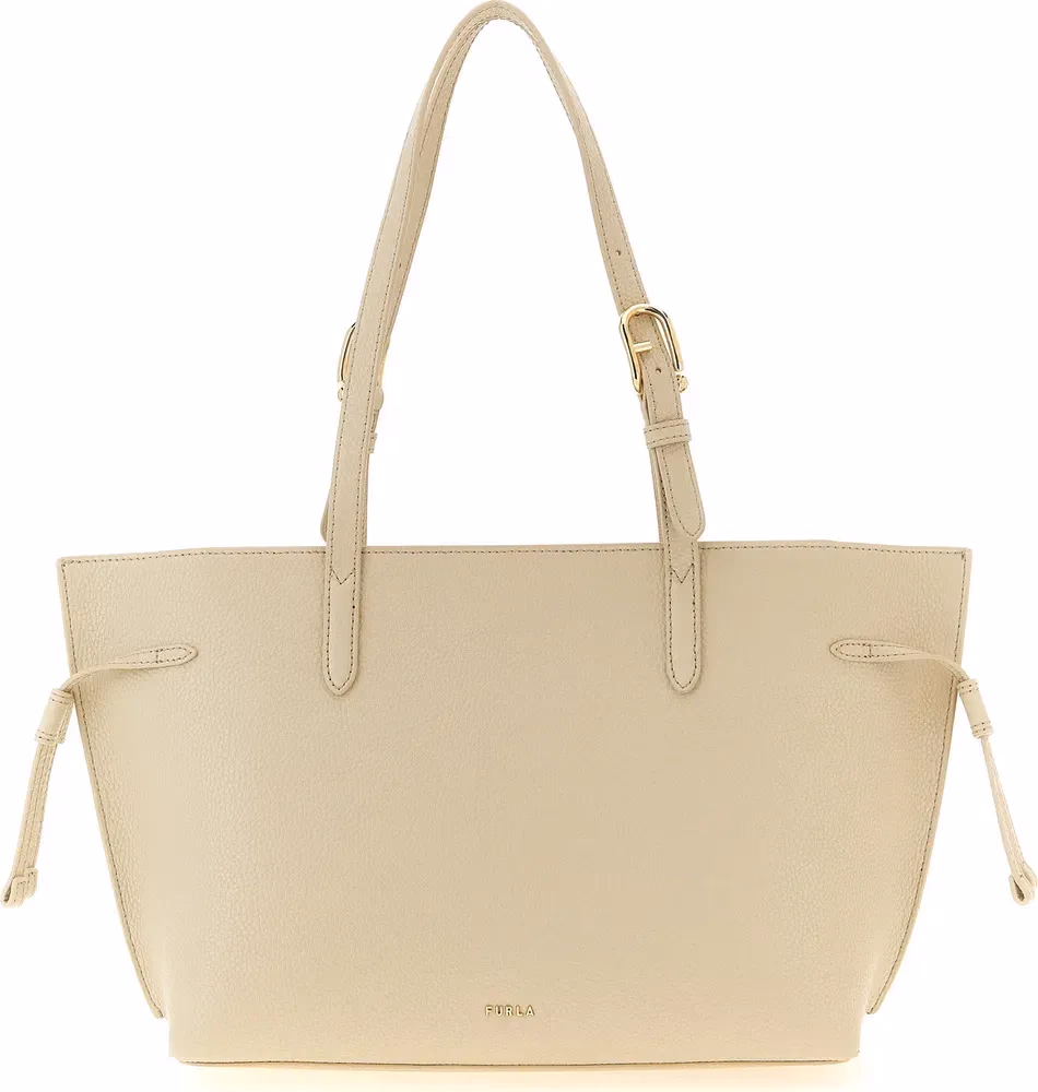 Furla White Calfskin Tote Bag