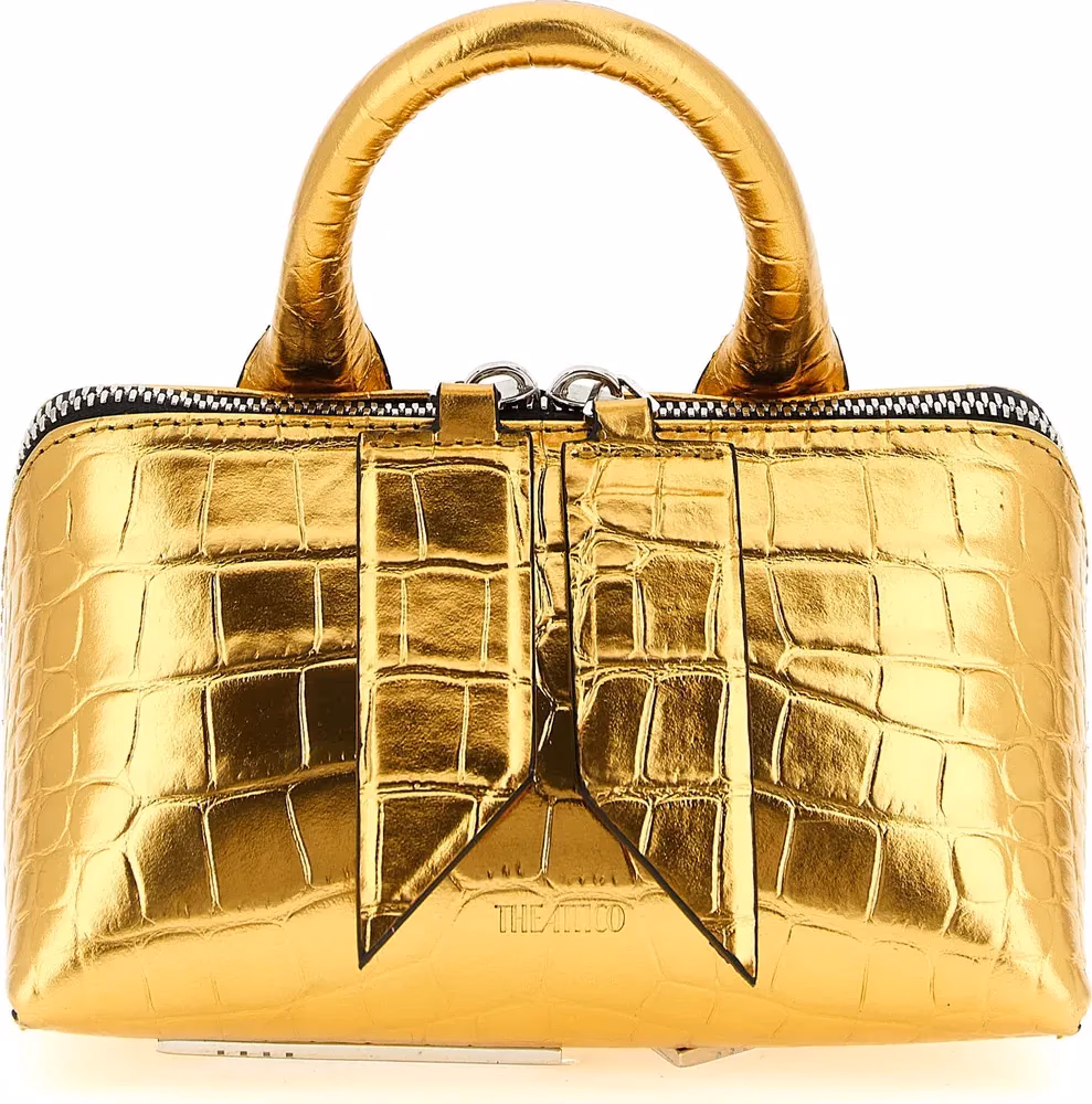 The Attico Gold Bovine Leather Handbag