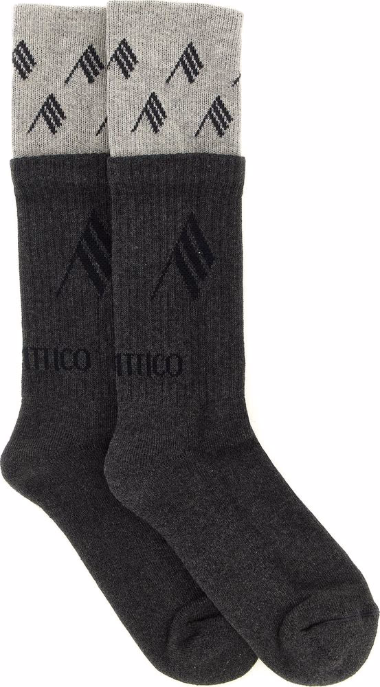 The Attico Gray Cotton Socks