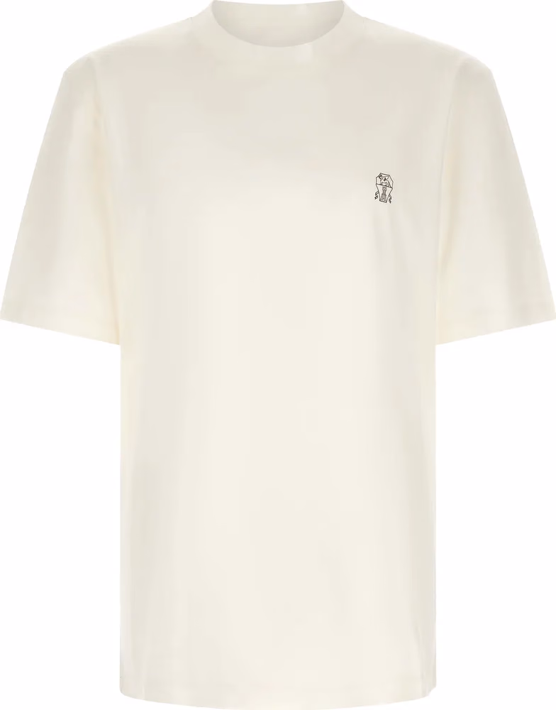Brunello Cucinelli White Cotton T-Shirt