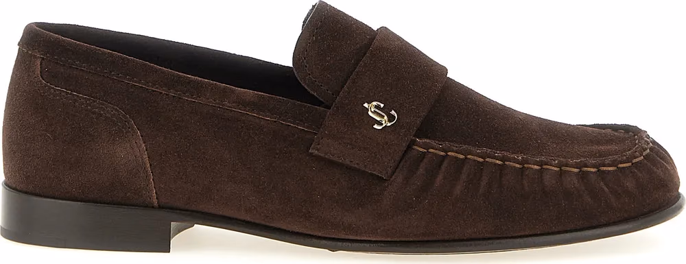 Jimmy Choo Brown Leather Slip-On Loafers
