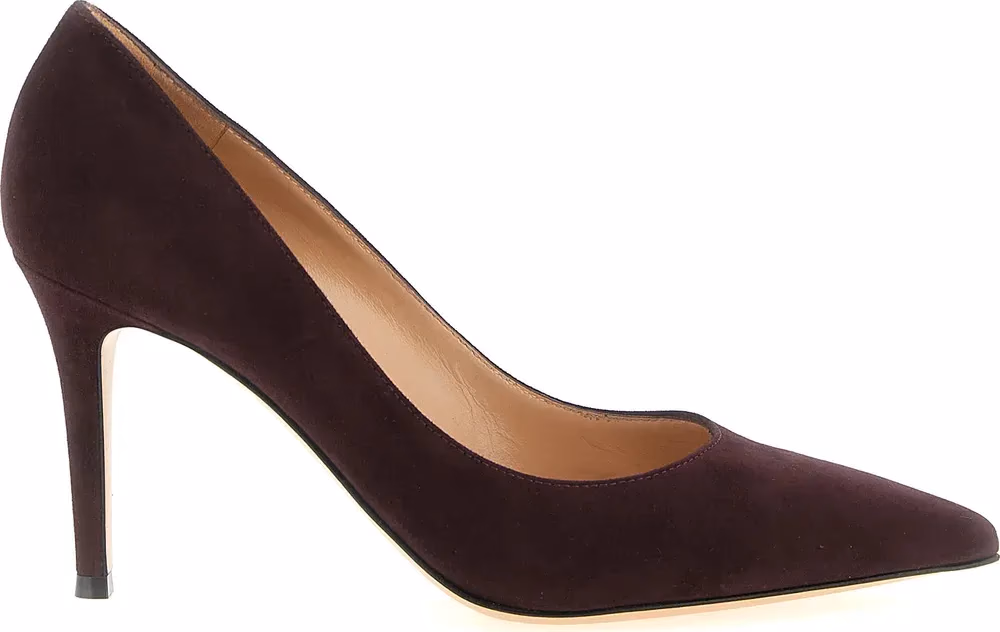 Gianvito Rossi Bordeaux Suede Leather High Heel Pumps