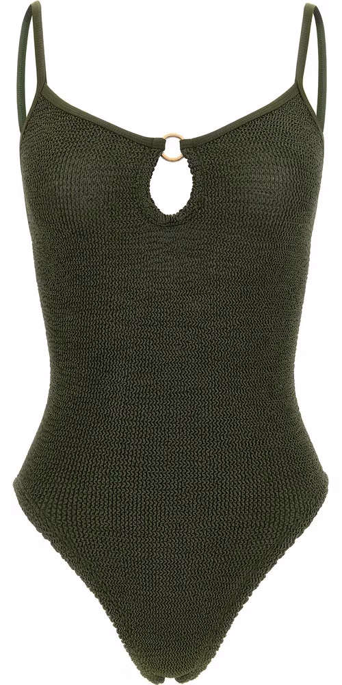 Hunza G Bicolor Polyamide One-Piece Swimsuit