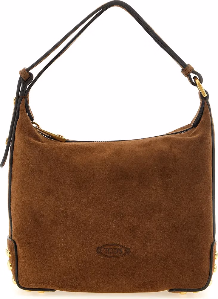 Tod's Brown Calfskin Shoulder Bag