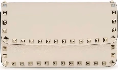 Valentino Garavani Beige Calf Leather Bos Taurus Wallet