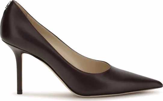 Jimmy Choo Brown Calf Leather Bos Taurus High Heel Pumps