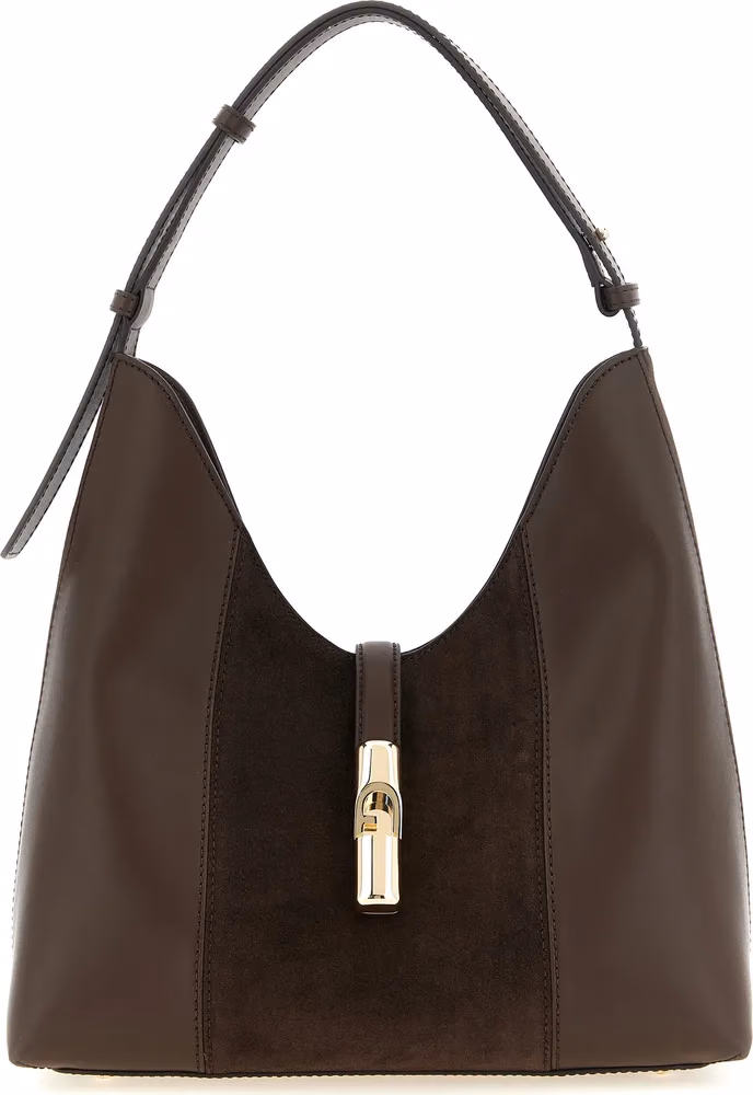 Furla Brown Calfskin Shoulder Bag