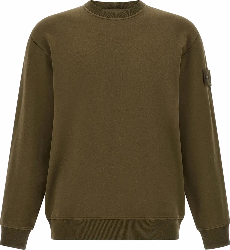 Stone Island Bicolor Cotton Sweatshirt