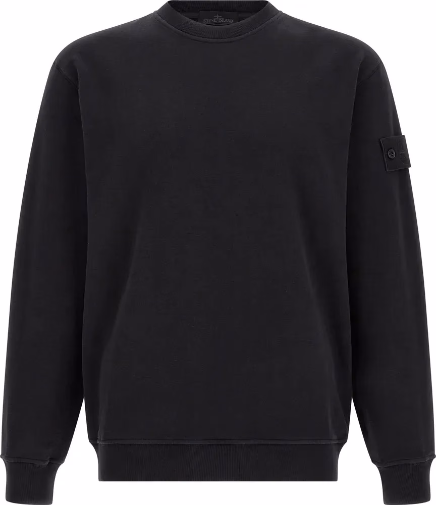 Stone Island Black Cotton Sweatshirt