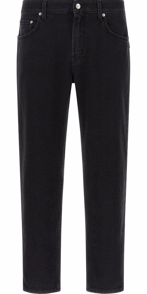 Department 5 Black Cotton Cropped Jeans