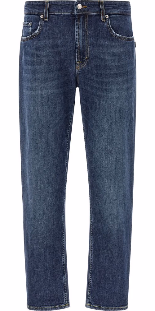 Department 5 Blue Cotton Cropped Jeans